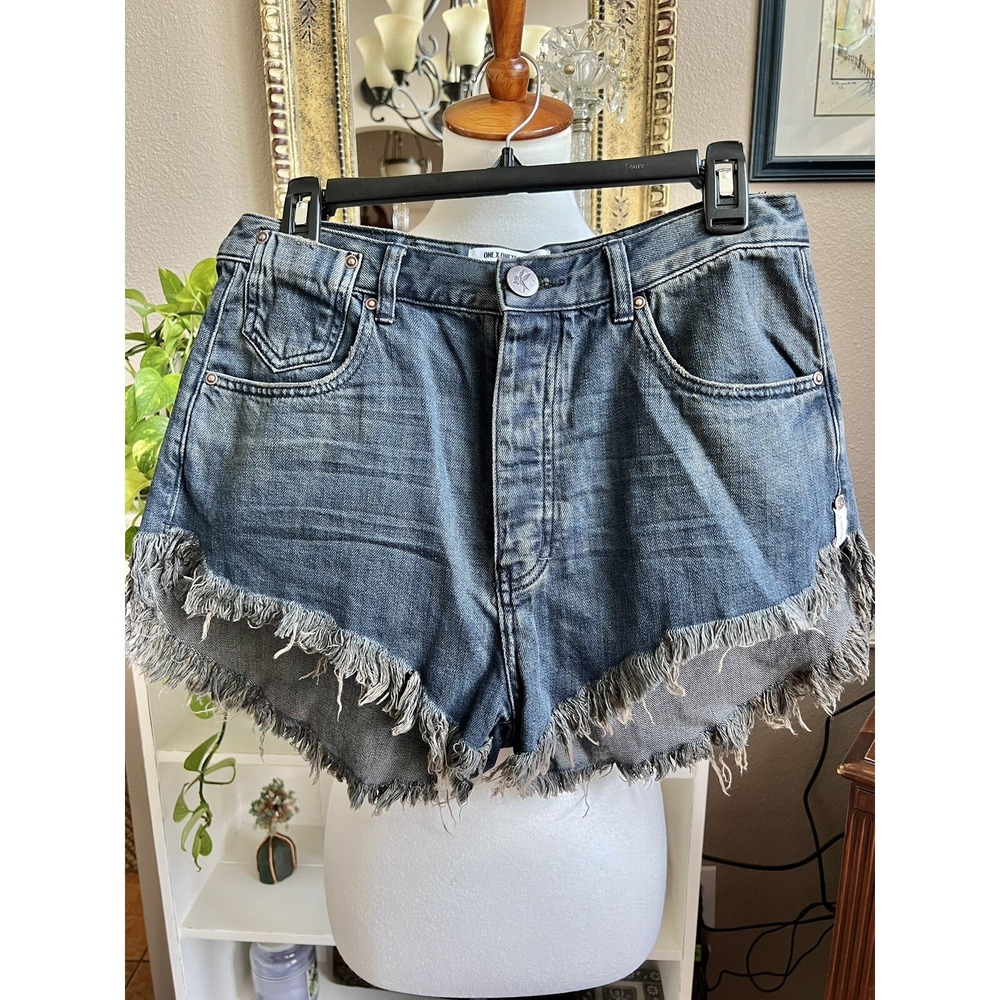 Ladies One Teaspoon LE WOLVES Sz 27 Frayed Shorts